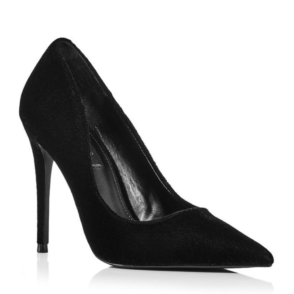 Aqua Britv Pointed Toe Velvet High Heel Pumps 8.5